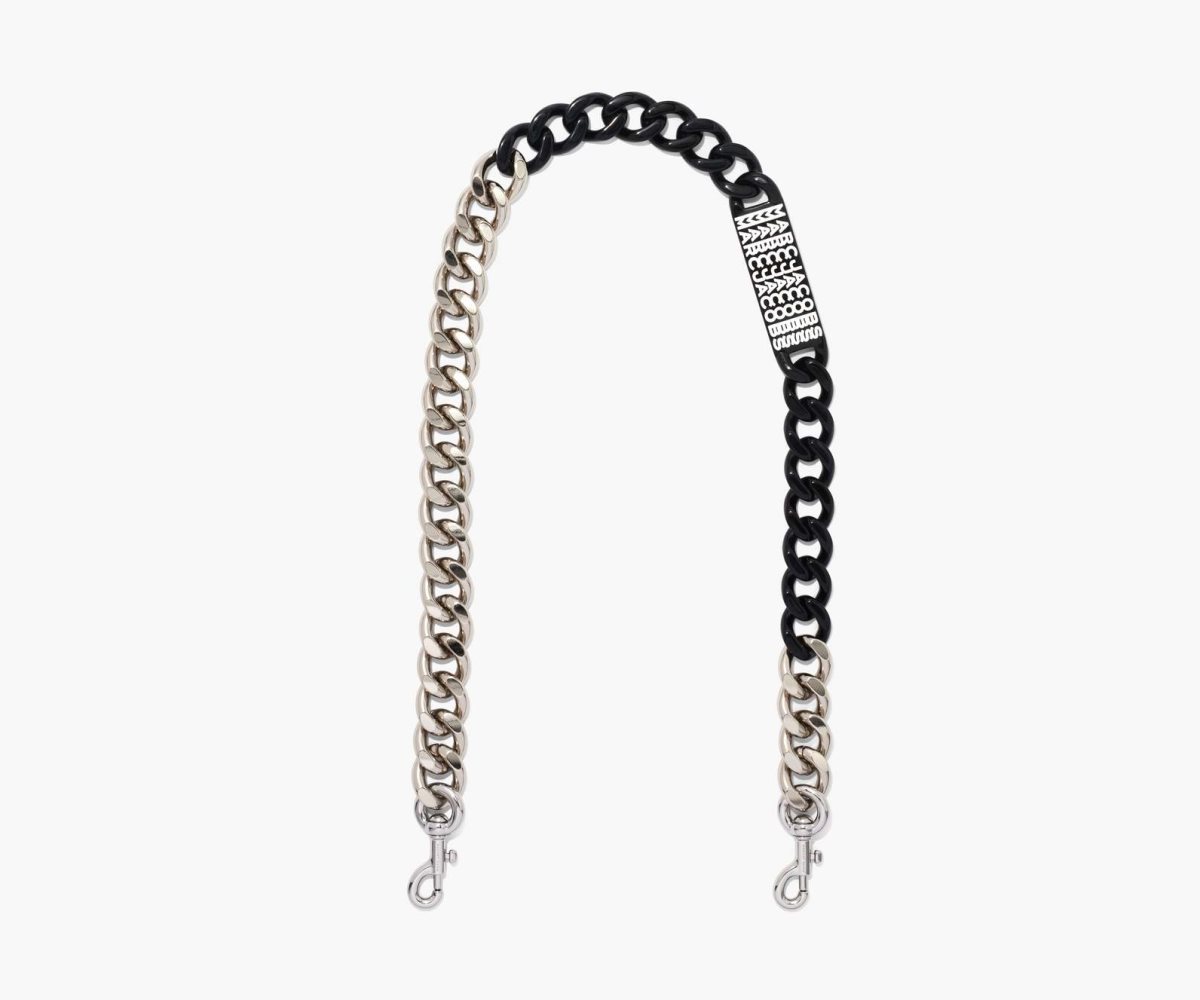 Marc Jacobs Barcode Chain Shoulder Strap Nickel/Black | 5374ATHFV