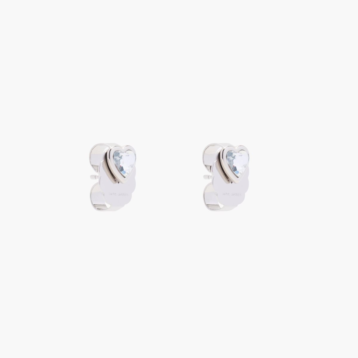 Marc Jacobs Charmed Heart Stud Earrings Crystal/Silver | 0546QGLSB