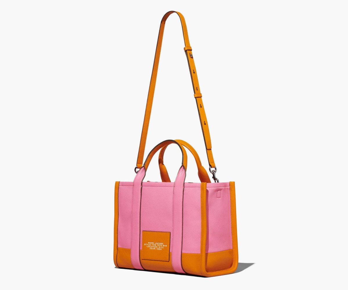 Marc Jacobs Colorblock Medium Tote Bag Candy Pink Multi | 0815LGIHE