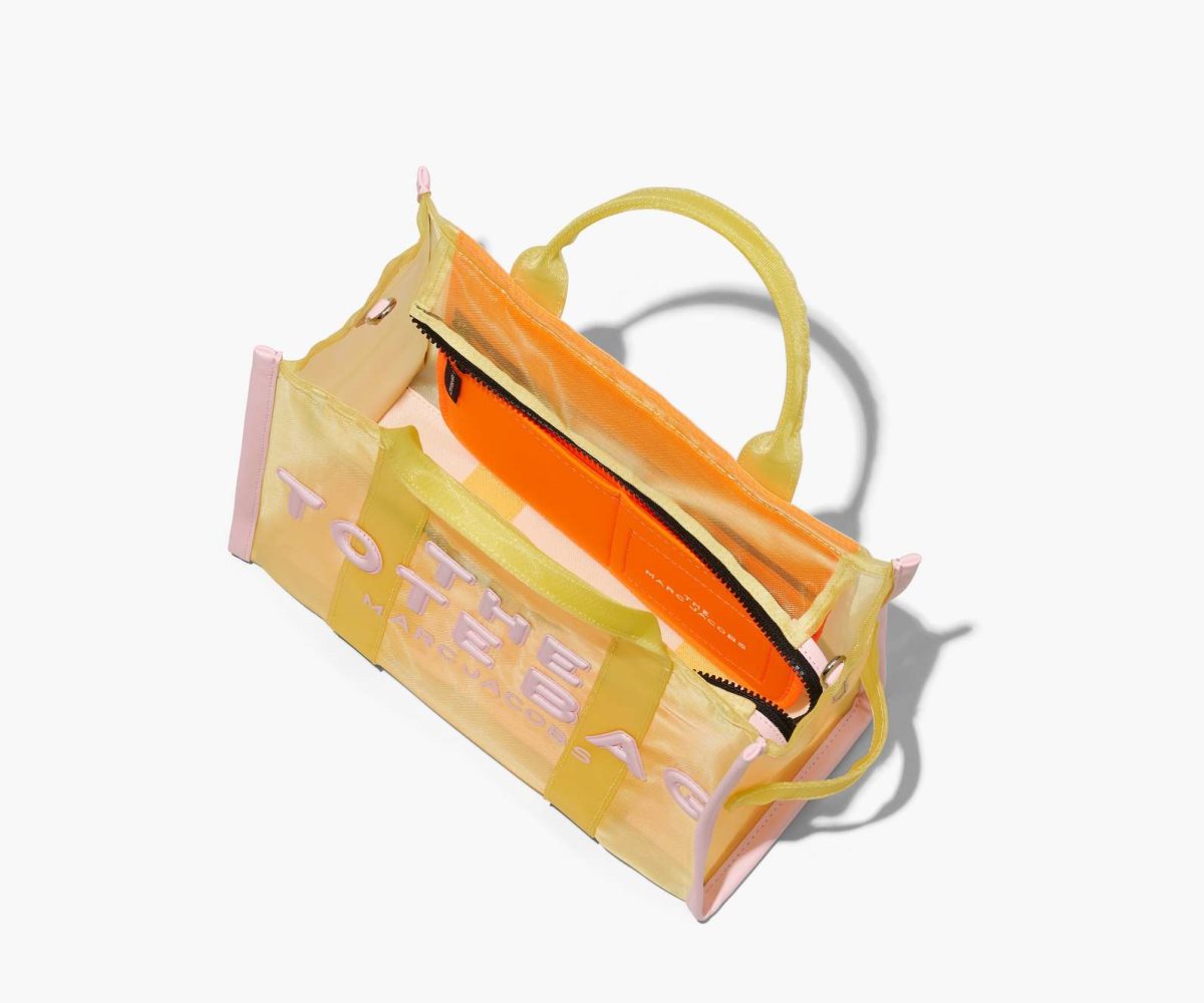Marc Jacobs Colorblock Mesh Medium Tote Bag Yellow Multi | 9235XUIJS