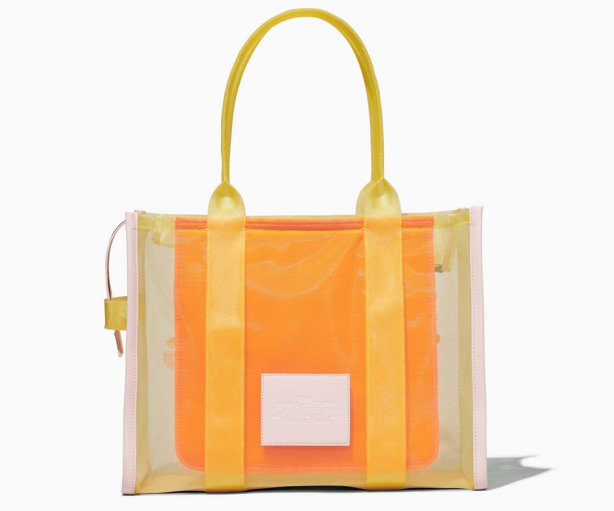 Marc Jacobs Colorblock Mesh Tote Bag Yellow Multi | 7143MLVFE