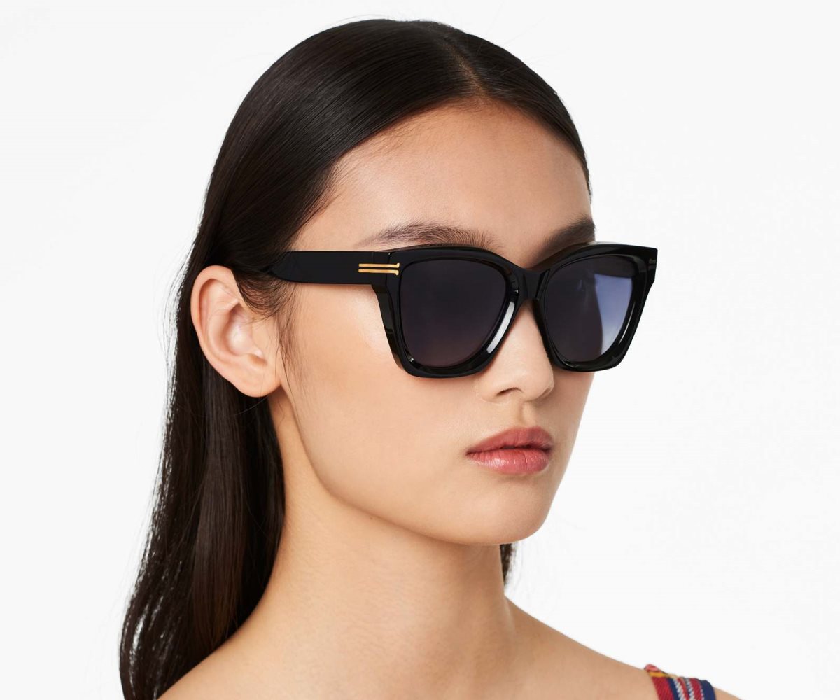 Marc Jacobs Icon Edge Oversized Square Sunglasses Black | 0397XMUWH