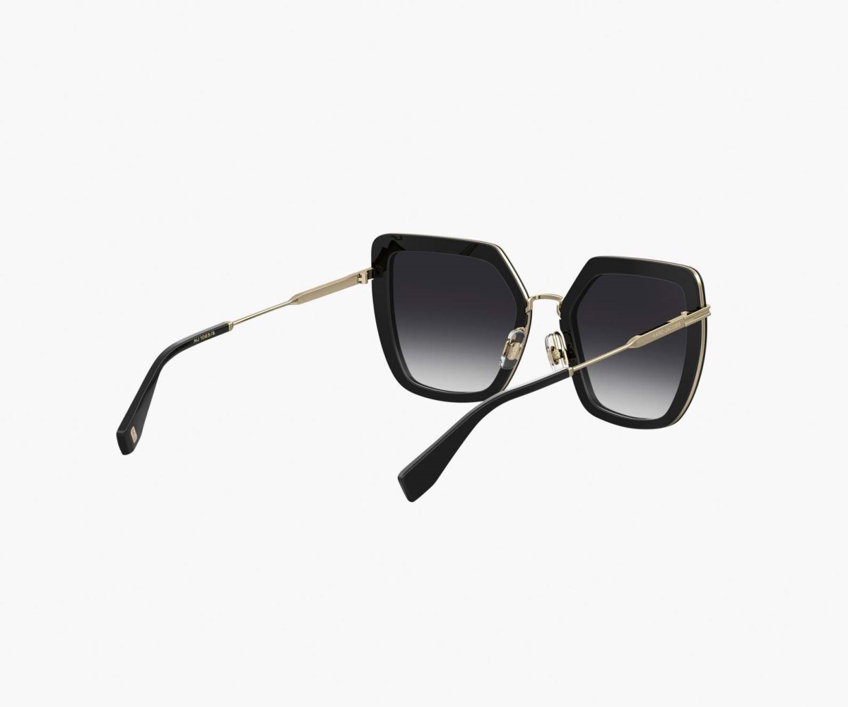 Marc Jacobs Icon Oversized Butterfly Sunglasses Black/Gold | 8567BCNIX