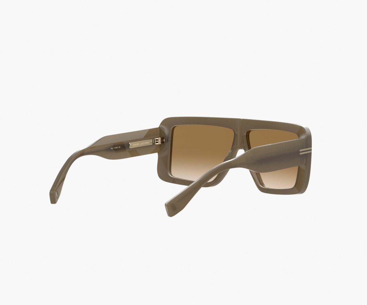 Marc Jacobs Icon Rectangular Sunglasses Olive | 8437PHELD