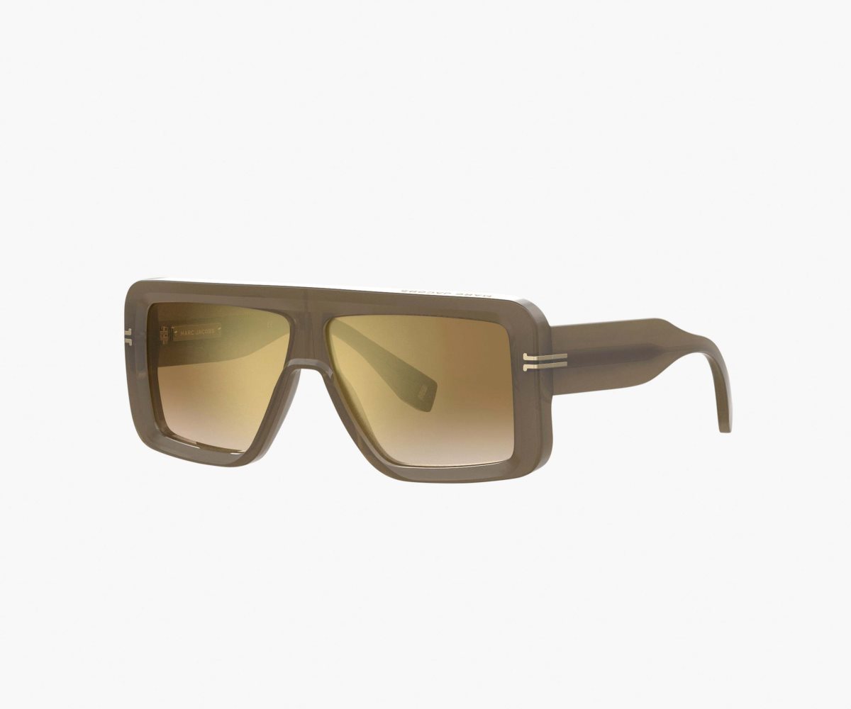 Marc Jacobs Icon Rectangular Sunglasses Olive | 8437PHELD