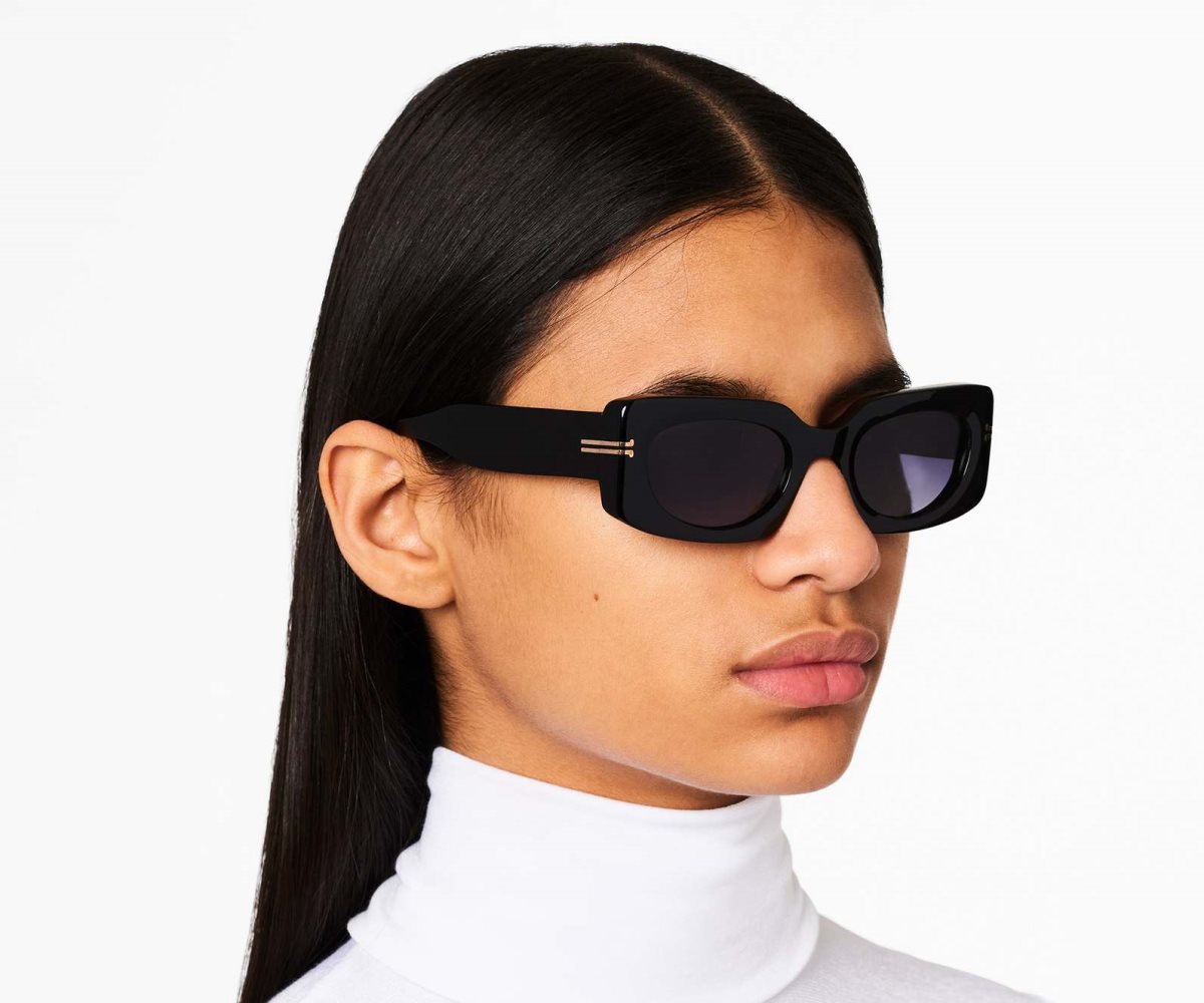Marc Jacobs Icon Rectangular Sunglasses Black | 8471GUBDK