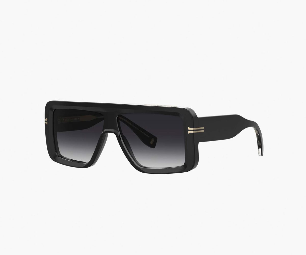 Marc Jacobs Icon Rectangular Sunglasses Black | 9761SKXRD