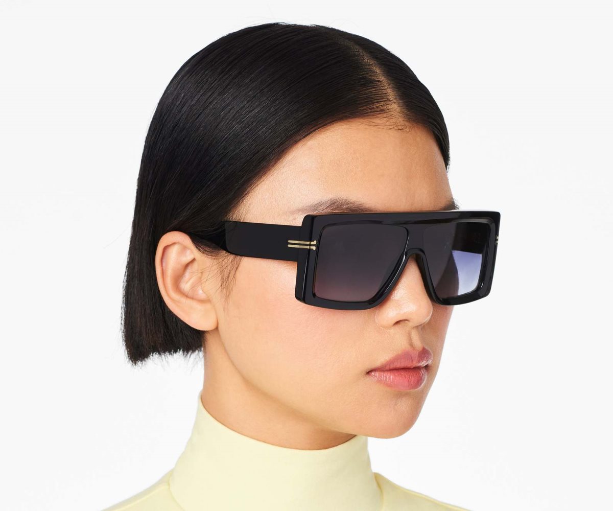 Marc Jacobs Icon Rectangular Sunglasses Black | 9761SKXRD