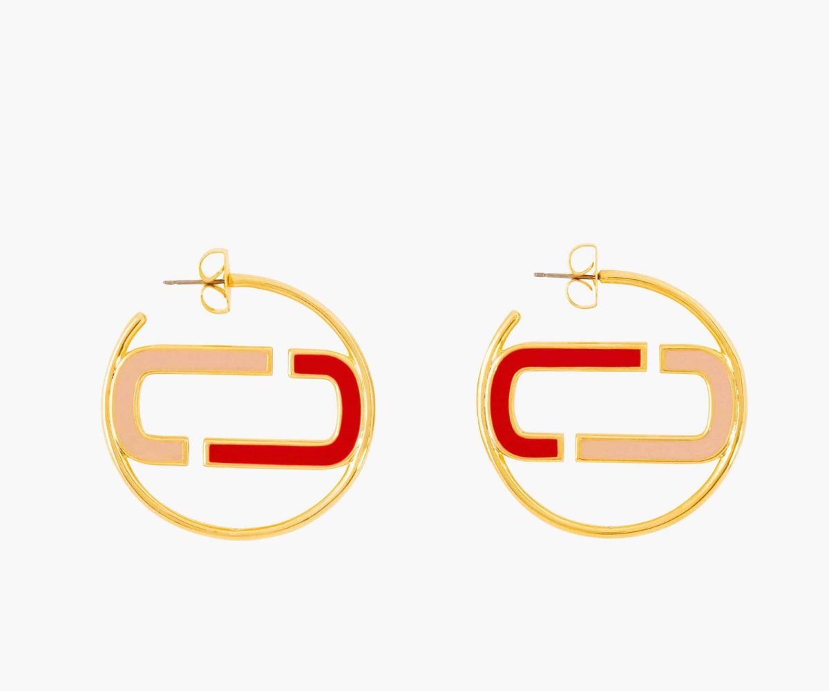 Marc Jacobs J Marc Colorblock Hoops True Red Multi/Gold | 9178GHWSR