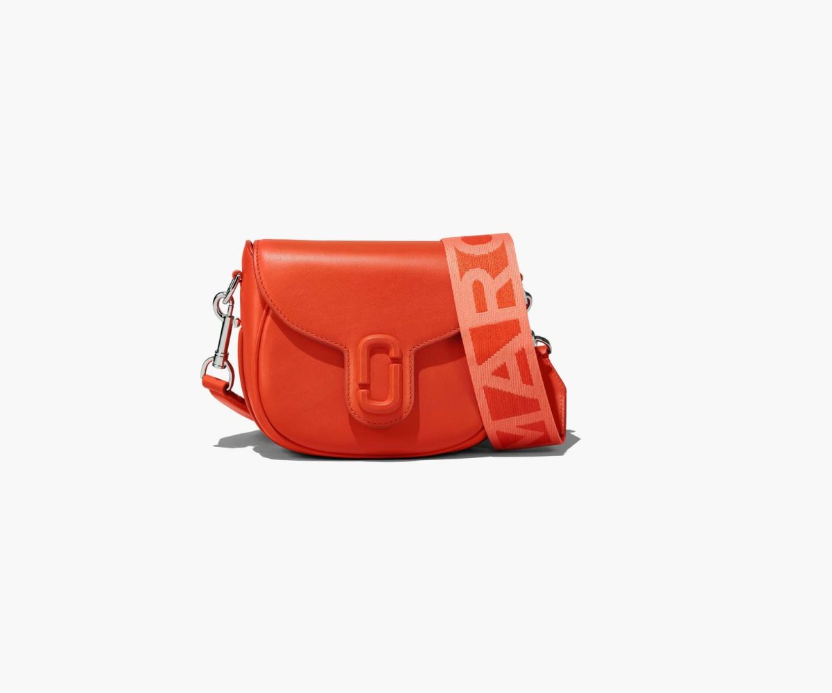 Marc Jacobs J Marc Small Saddle Bag Electric Orange | 8753XKNUM