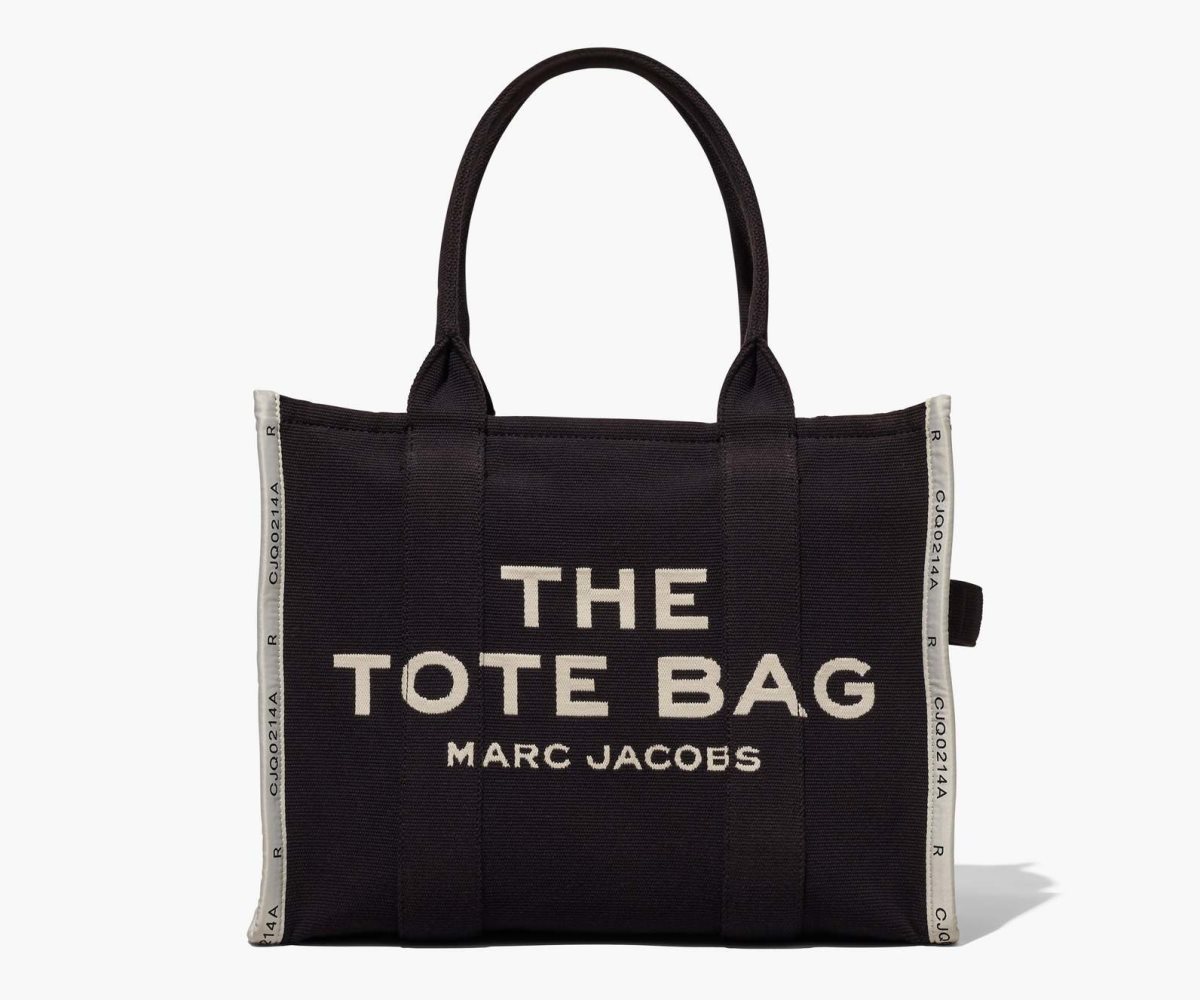 Marc Jacobs Jacquard Large Tote Bag Black | 8975ONTFQ