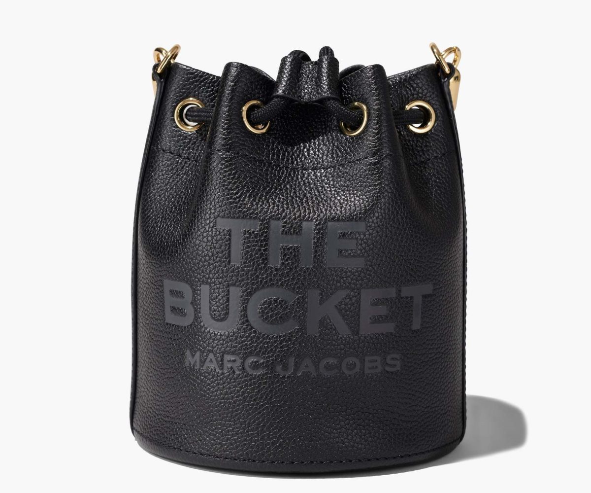 Marc Jacobs Leather Bucket Bag Black | 0365QZNHS