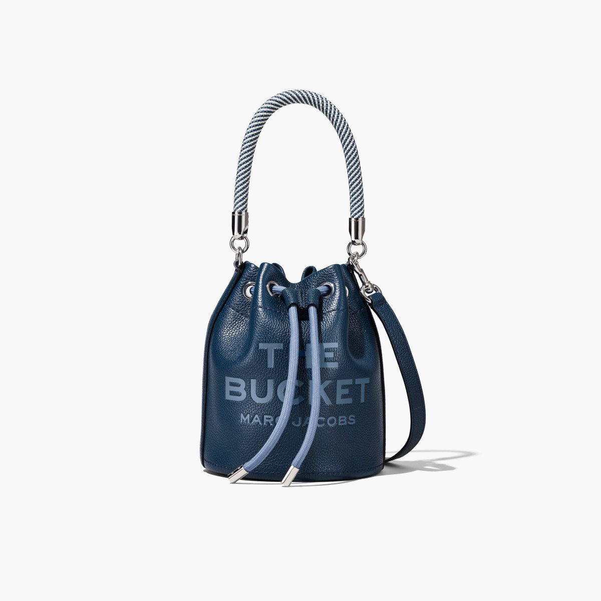 Marc Jacobs Leather Bucket Bag Blue Sea | 3568RYFJX