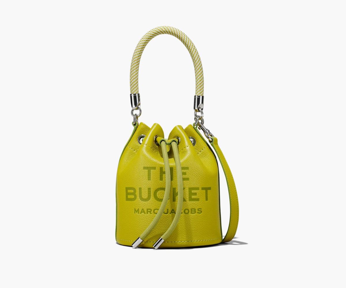 Marc Jacobs Leather Bucket Bag Citronelle | 1460QIADU