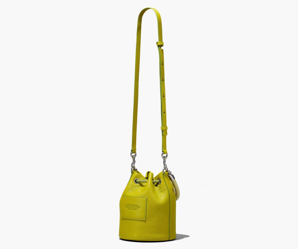 Marc Jacobs Leather Bucket Bag Citronelle | 1460QIADU