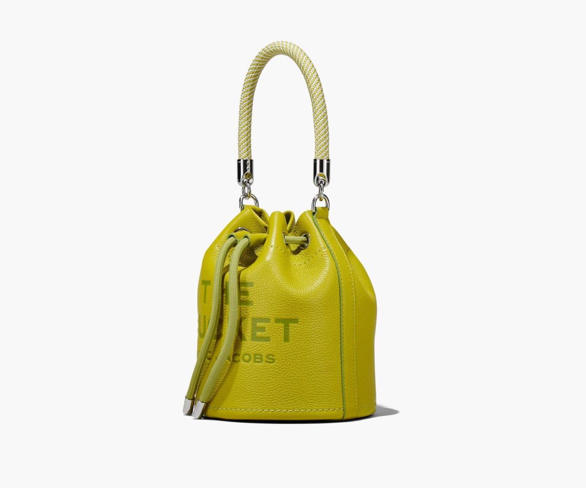Marc Jacobs Leather Bucket Bag Citronelle | 1460QIADU