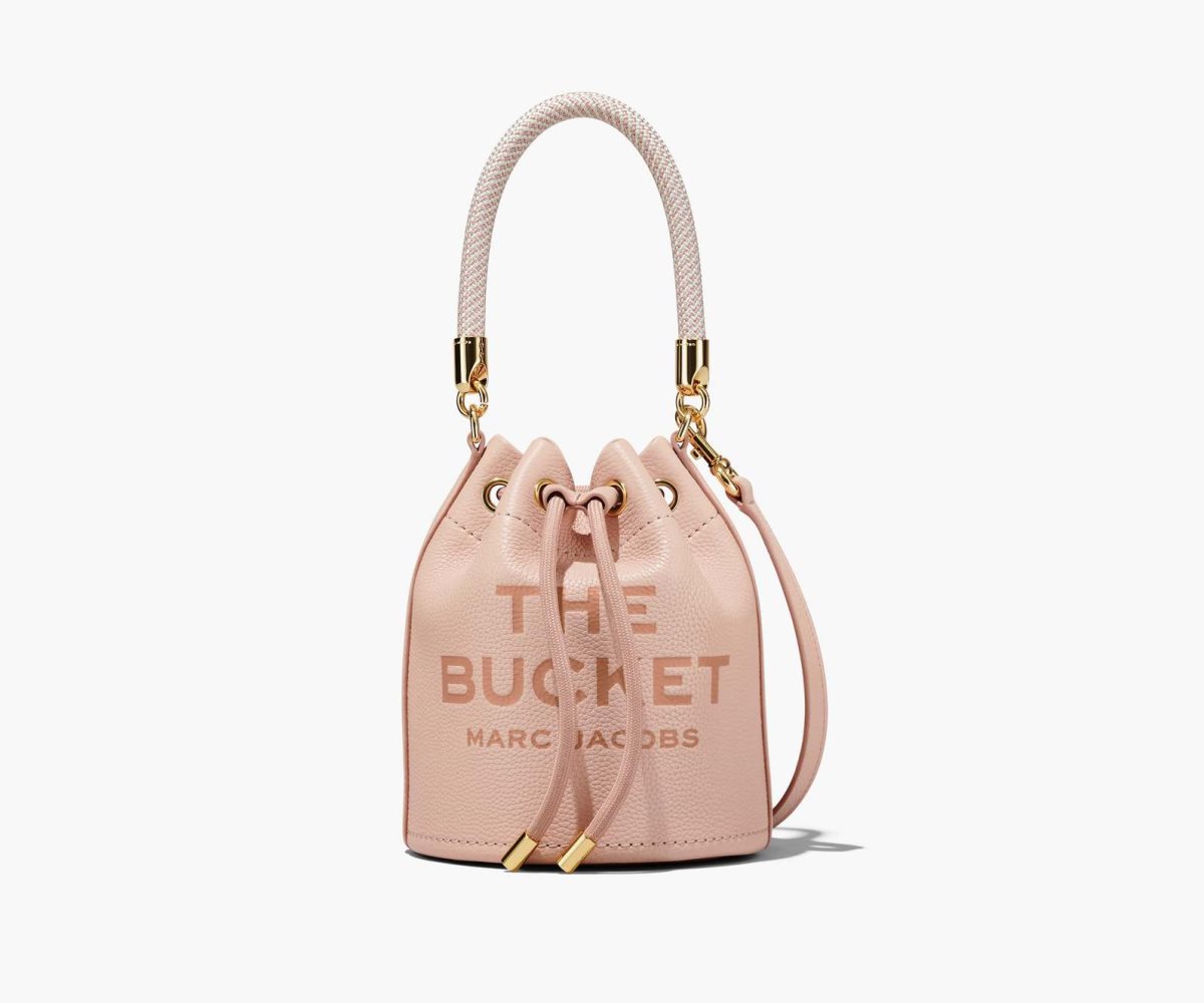 Marc Jacobs Leather Bucket Bag Rose | 2948FVSAL