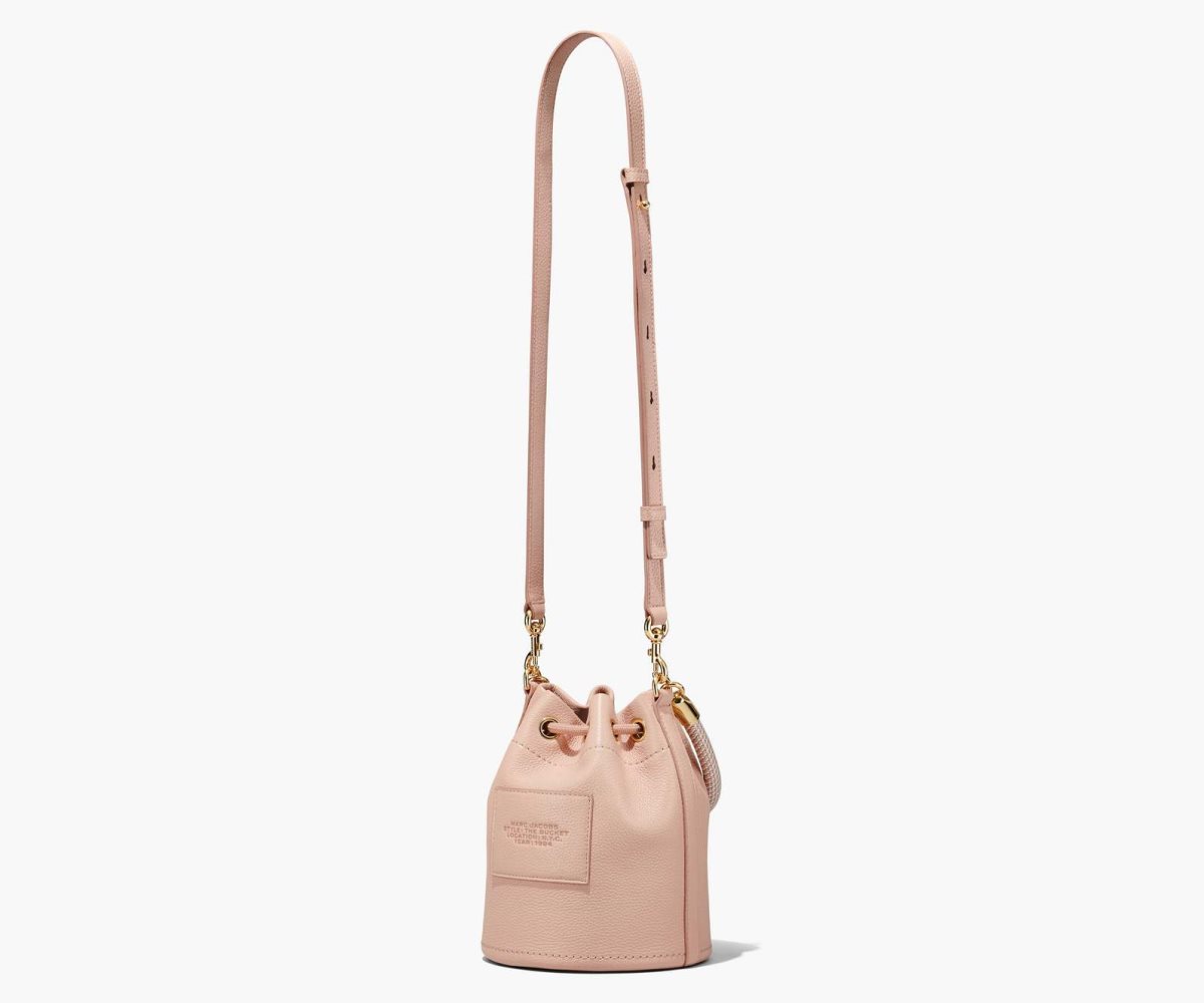 Marc Jacobs Leather Bucket Bag Rose | 2948FVSAL