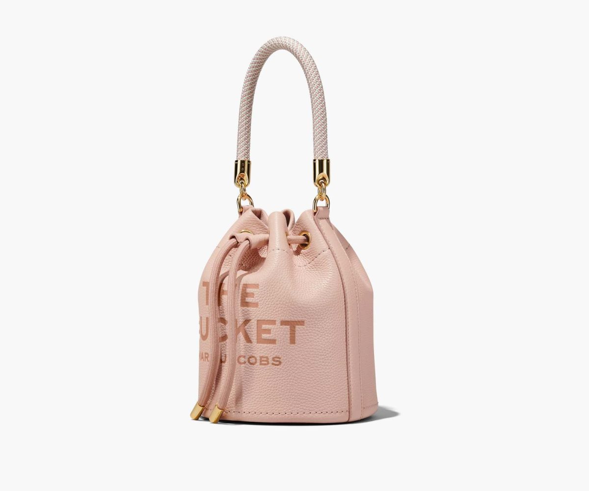 Marc Jacobs Leather Bucket Bag Rose | 2948FVSAL