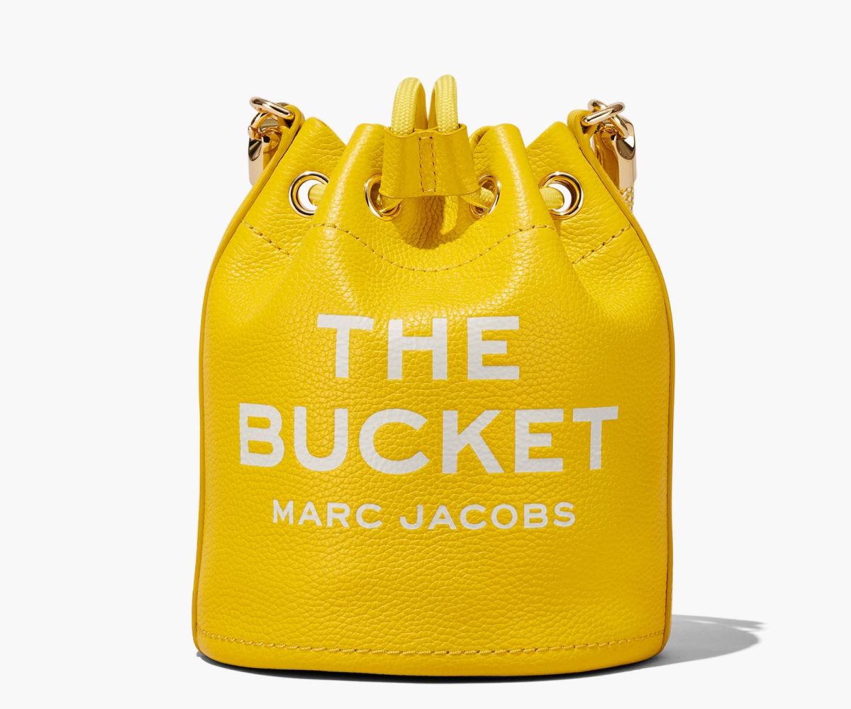 Marc Jacobs Leather Bucket Bag Sun | 6047CIDVP