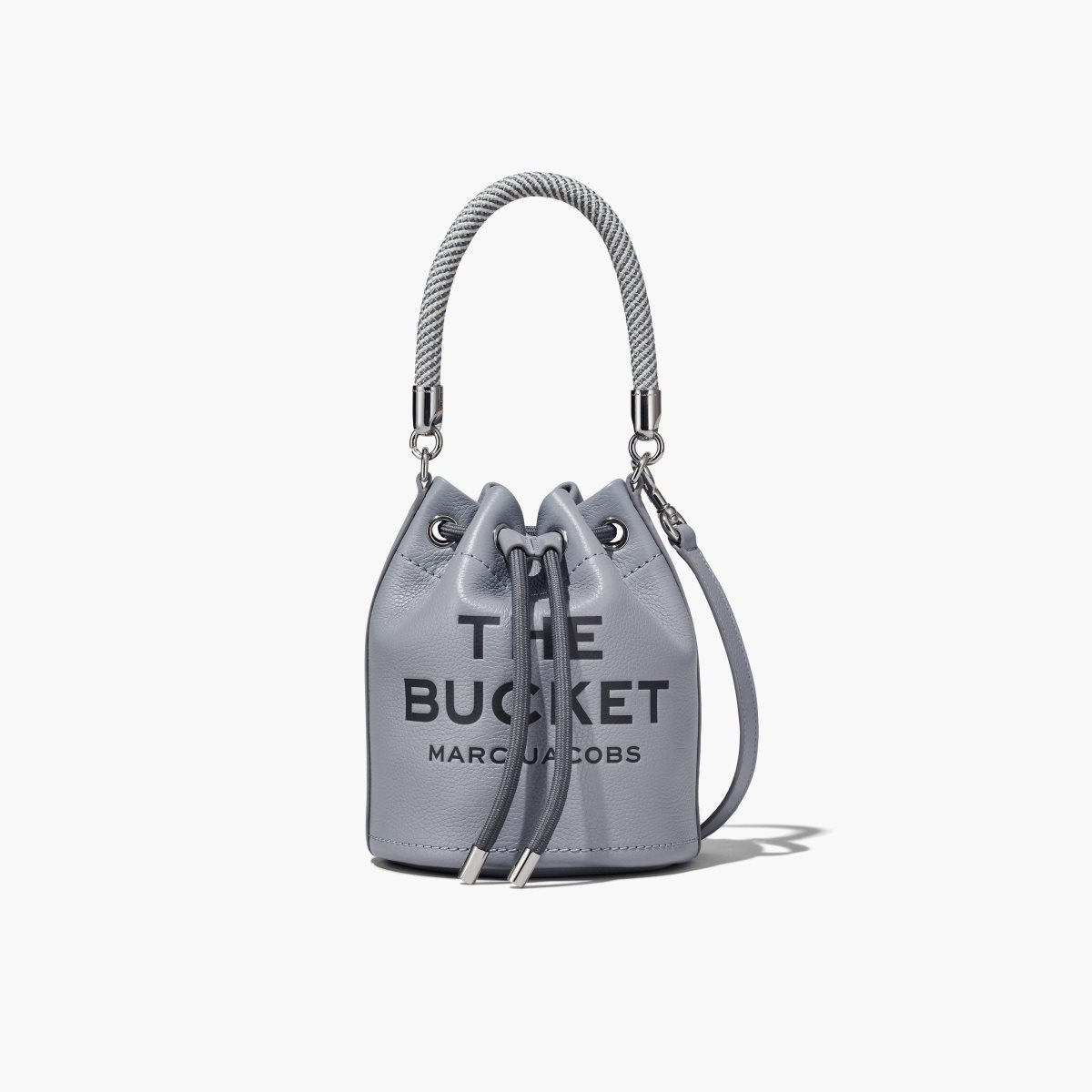 Marc Jacobs Leather Bucket Bag Wolf Grey | 7084RLXZI