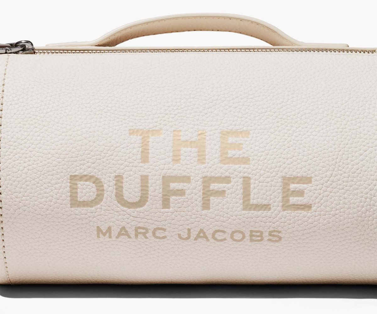 Marc Jacobs Leather Duffle Bag Cotton/Silver | 9238NAQBW