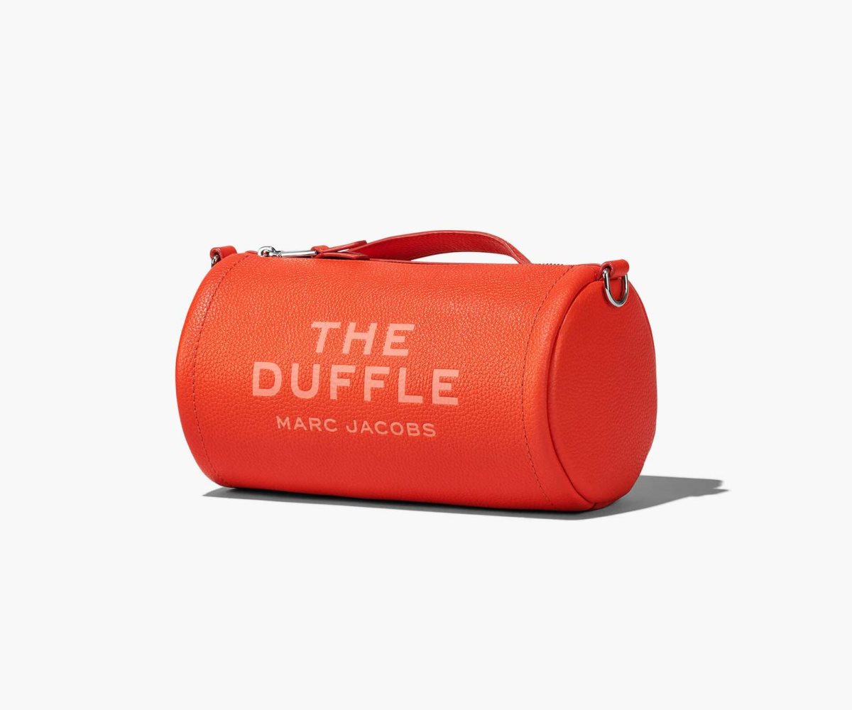 Marc Jacobs Leather Duffle Bag Electric Orange | 6075JOEKM