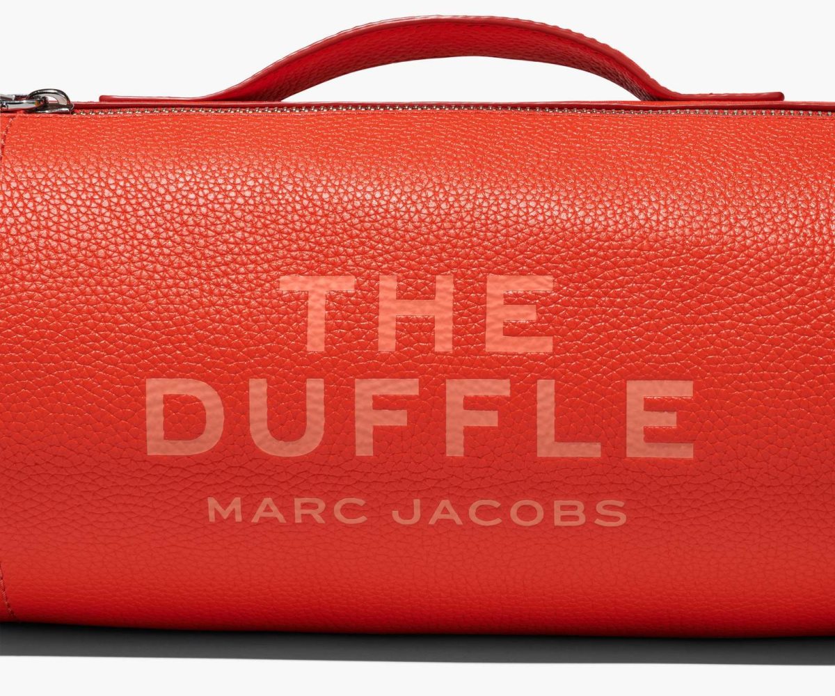 Marc Jacobs Leather Duffle Bag Electric Orange | 6075JOEKM