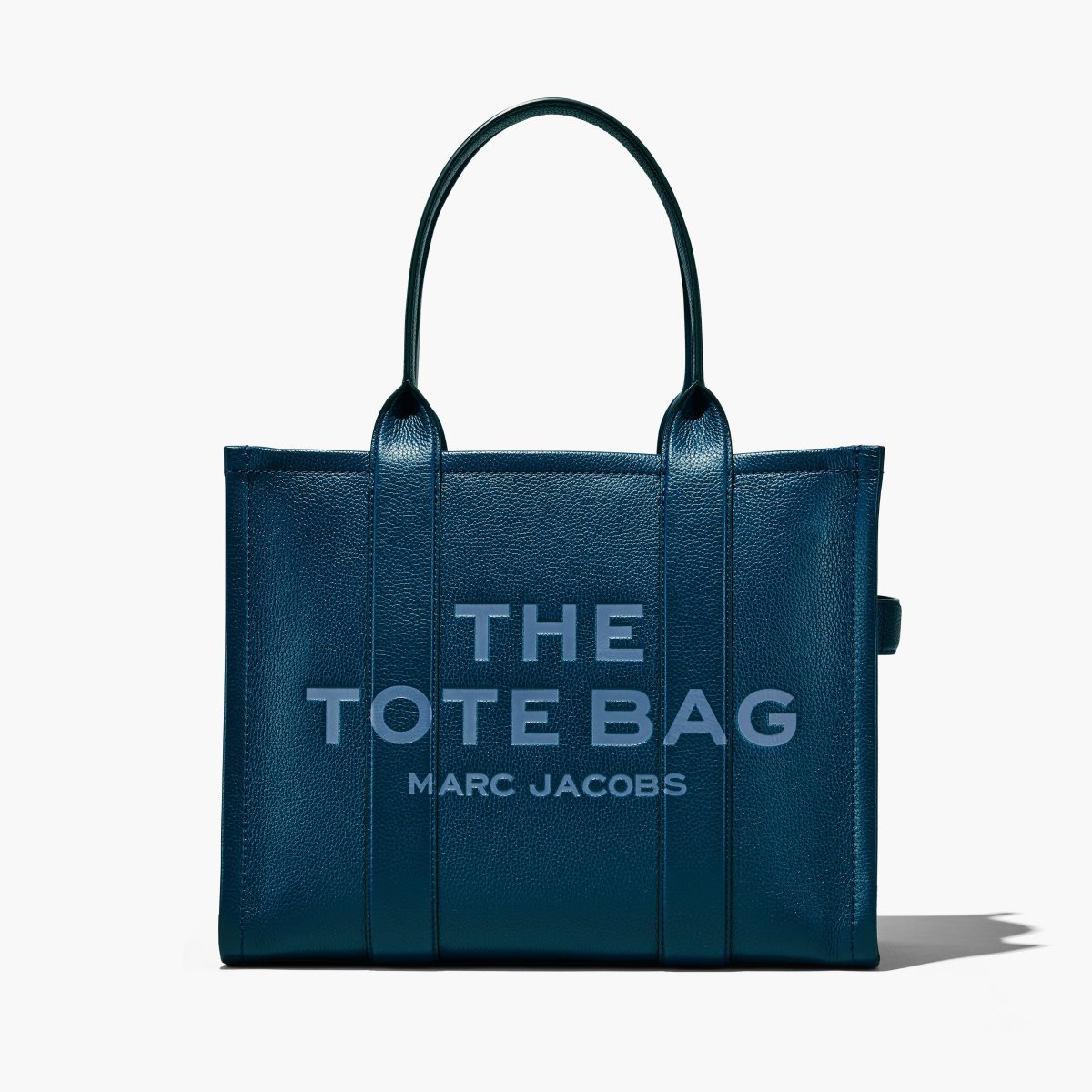 Marc Jacobs Leather Large Tote Bag Blue Sea | 9357EWJUD
