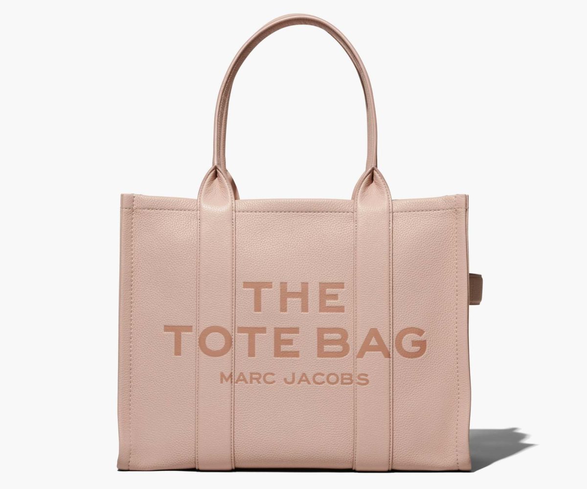 Marc Jacobs Leather Large Tote Bag Rose | 0247LZNYH
