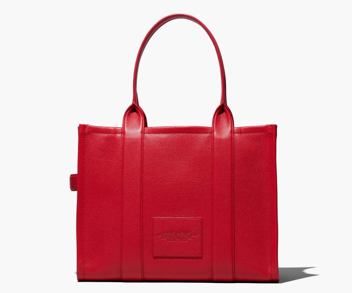 Marc Jacobs Leather Large Tote Bag True Red | 3752QAXZU