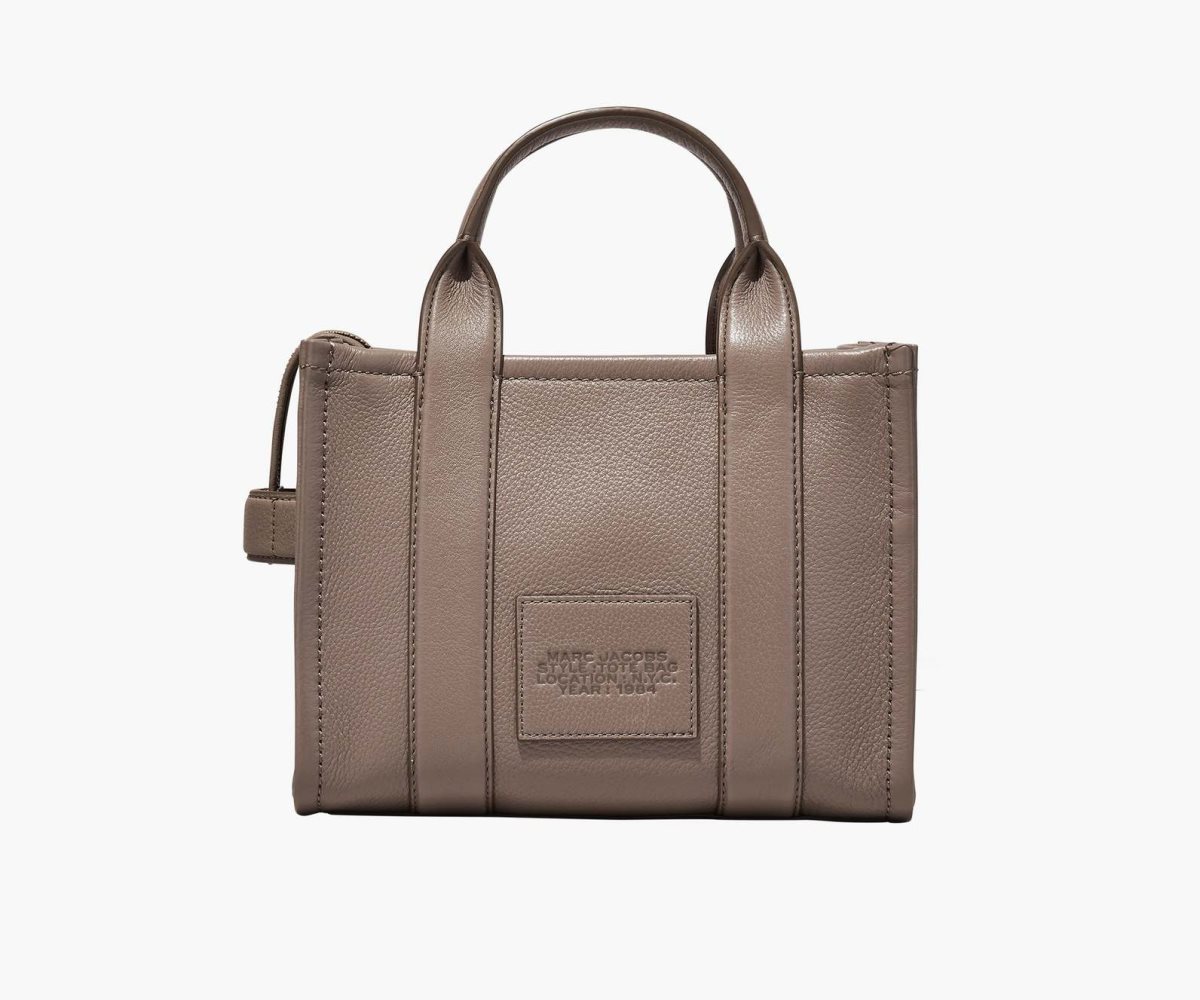 Marc Jacobs Leather Medium Tote Bag Cement | 3706TZKQI