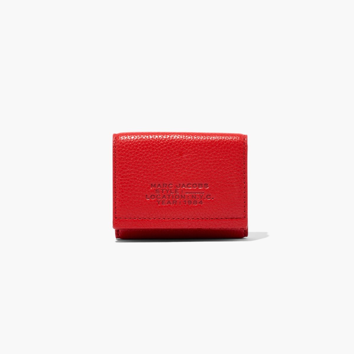 Marc Jacobs Leather Medium Trifold Wallet True Red | 4659IMUOX