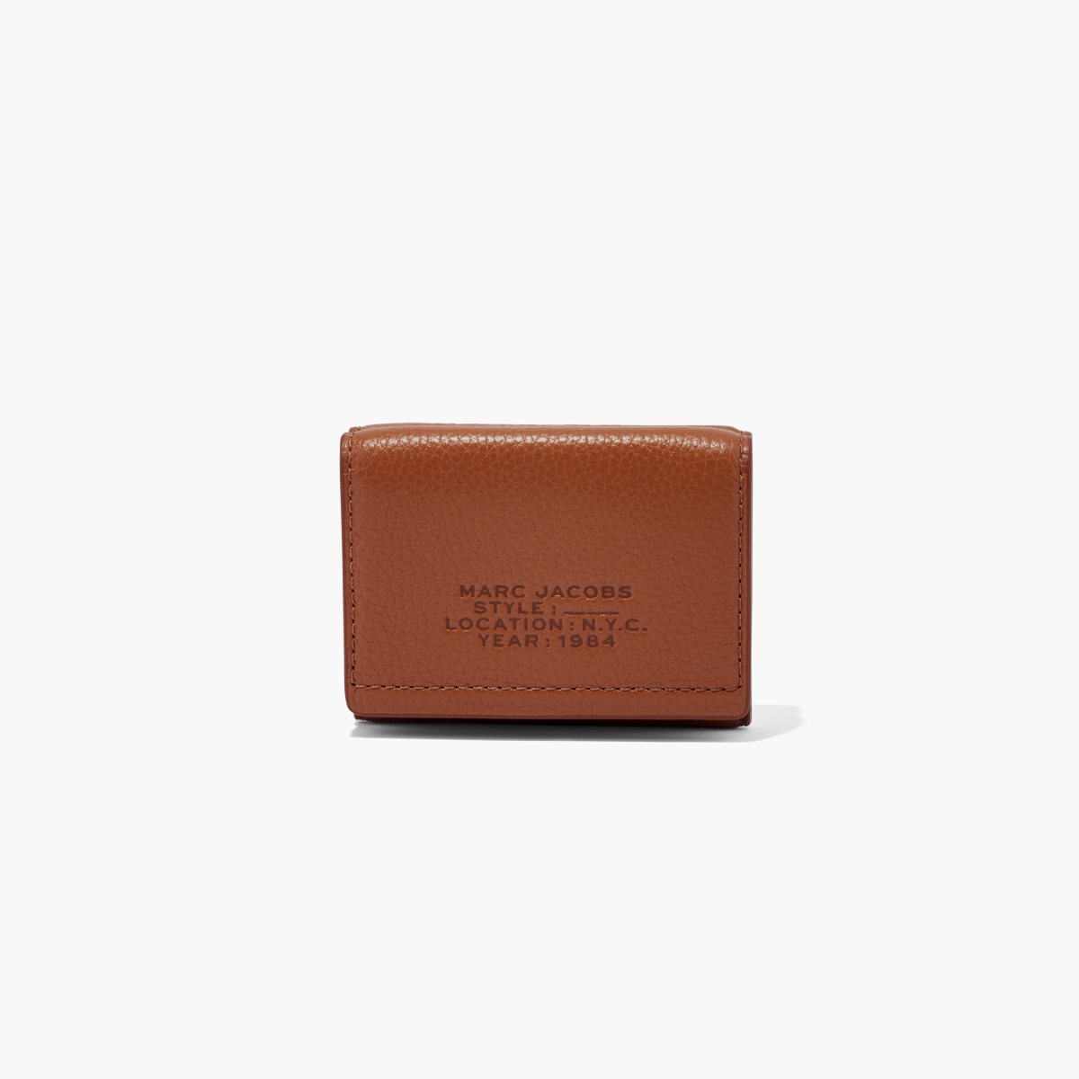 Marc Jacobs Leather Medium Trifold Wallet Argan Oil | 9843AJXZL