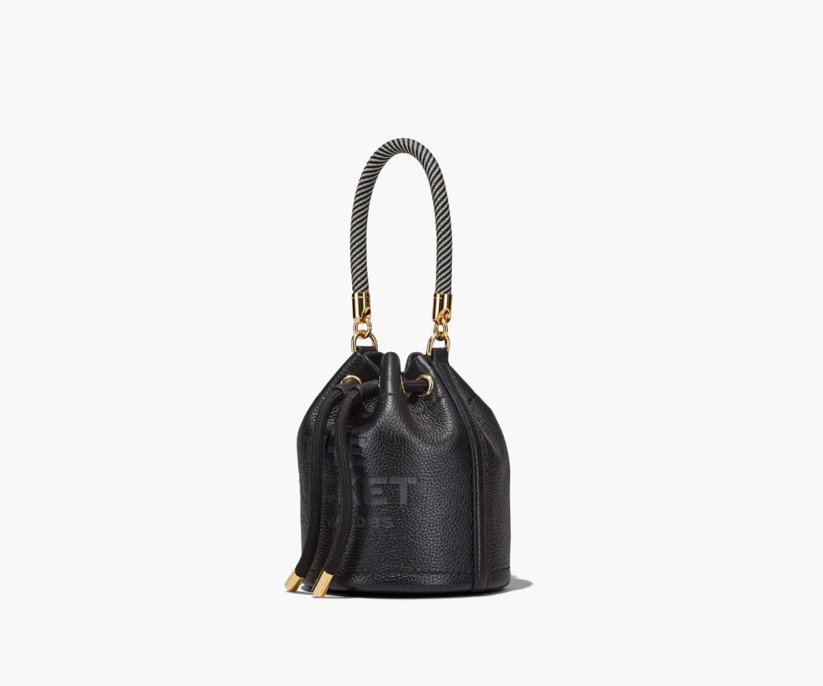 Marc Jacobs Leather Micro Bucket Bag Black | 6823QDBFL