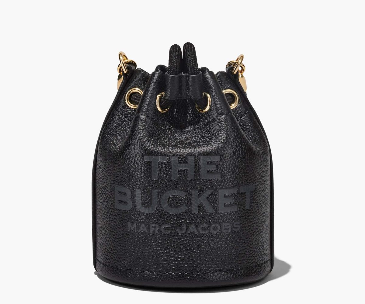 Marc Jacobs Leather Micro Bucket Bag Black | 6823QDBFL