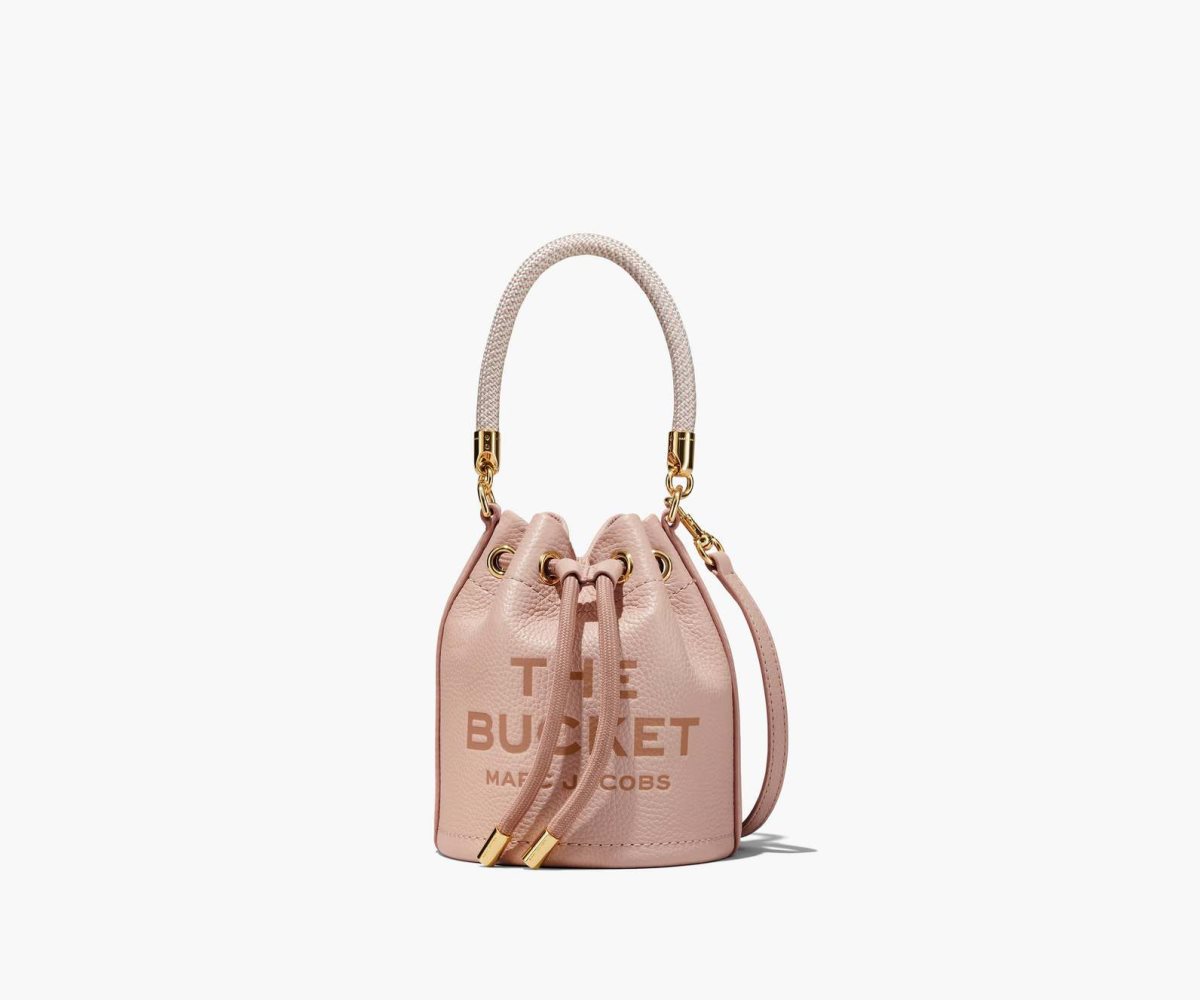 Marc Jacobs Leather Micro Bucket Bag Rose | 3567XPACQ