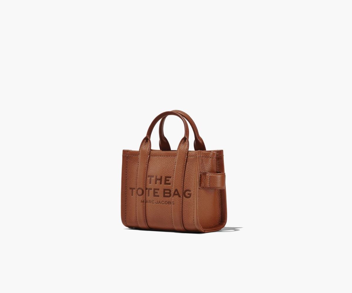 Marc Jacobs Leather Micro Tote Bag Argan Oil | 7910VENDI