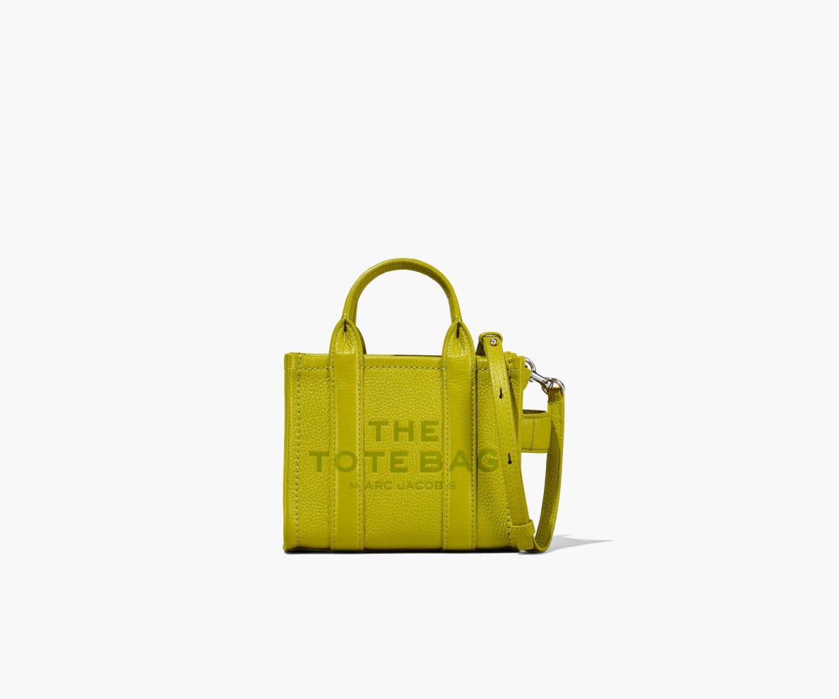 Marc Jacobs Leather Micro Tote Bag Citronelle | 7468ORZEL