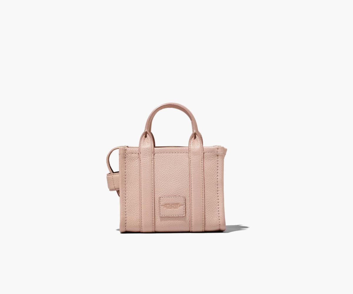 Marc Jacobs Leather Micro Tote Bag Rose | 3671THZKV