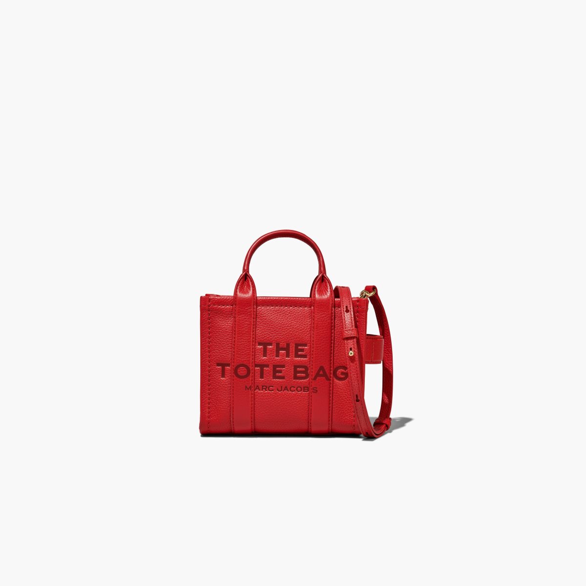 Marc Jacobs Leather Micro Tote Bag True Red | 0987XRDHS