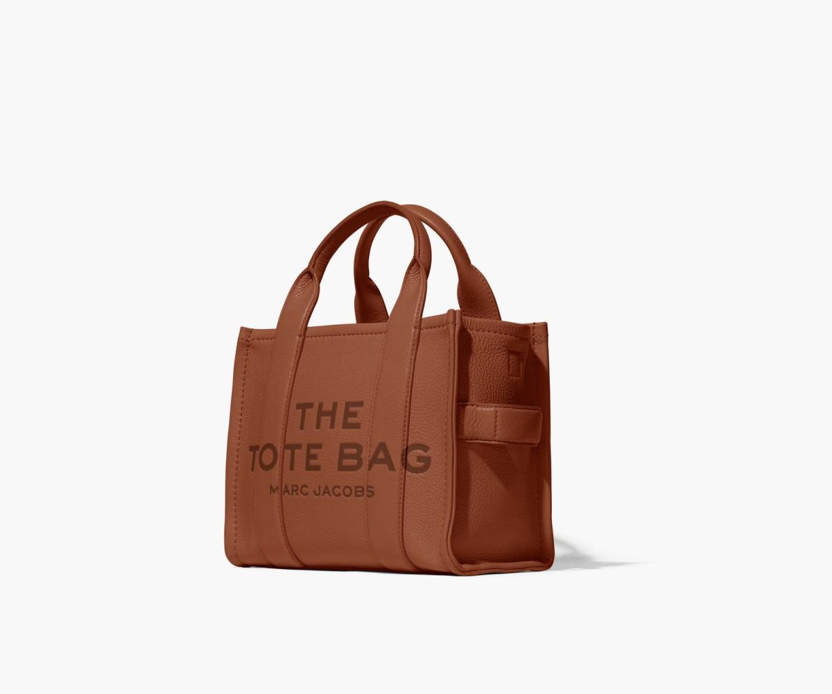 Marc Jacobs Leather Mini Tote Bag Argan Oil | 4823QNPHI