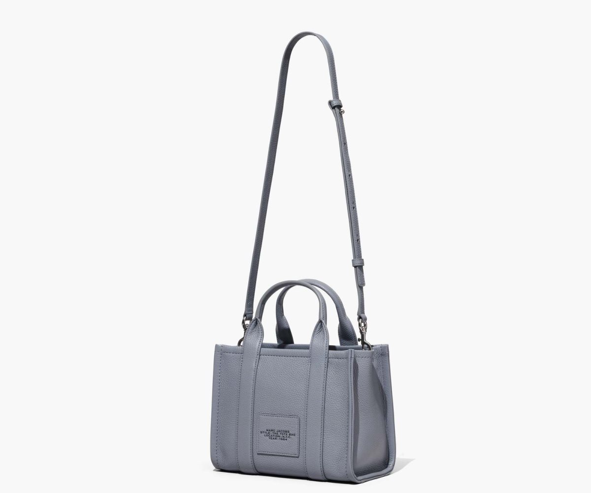Marc Jacobs Leather Mini Tote Bag Wolf Grey | 4195VZRJB