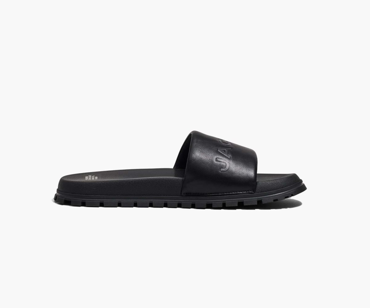 Marc Jacobs Leather Slide Black | 3170BVIMH