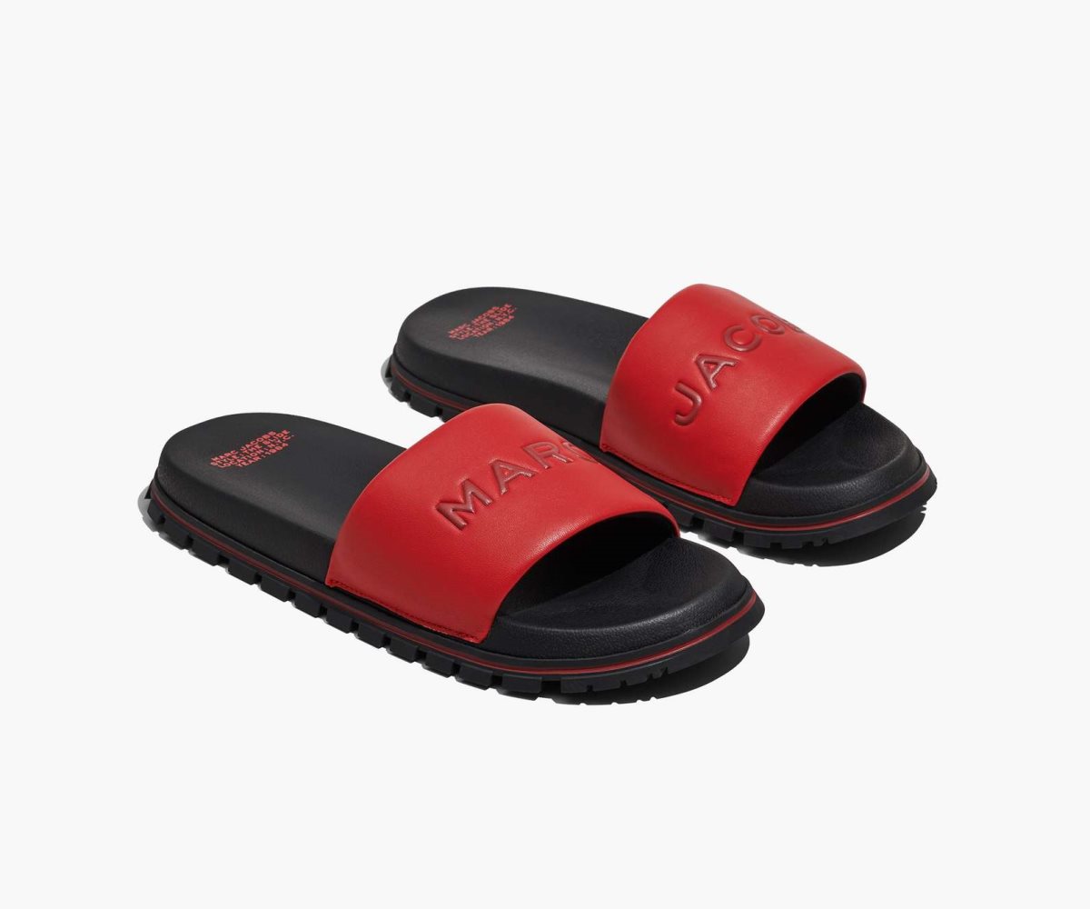 Marc Jacobs Leather Slide Red | 9172XYGOW