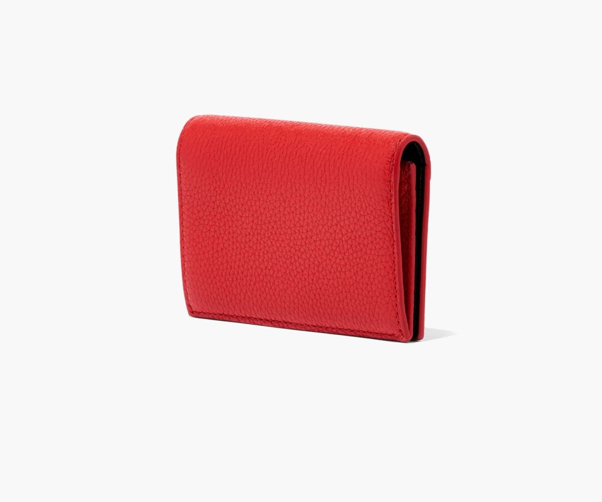 Marc Jacobs Leather Small Bifold Wallet True Red | 3071JRTON