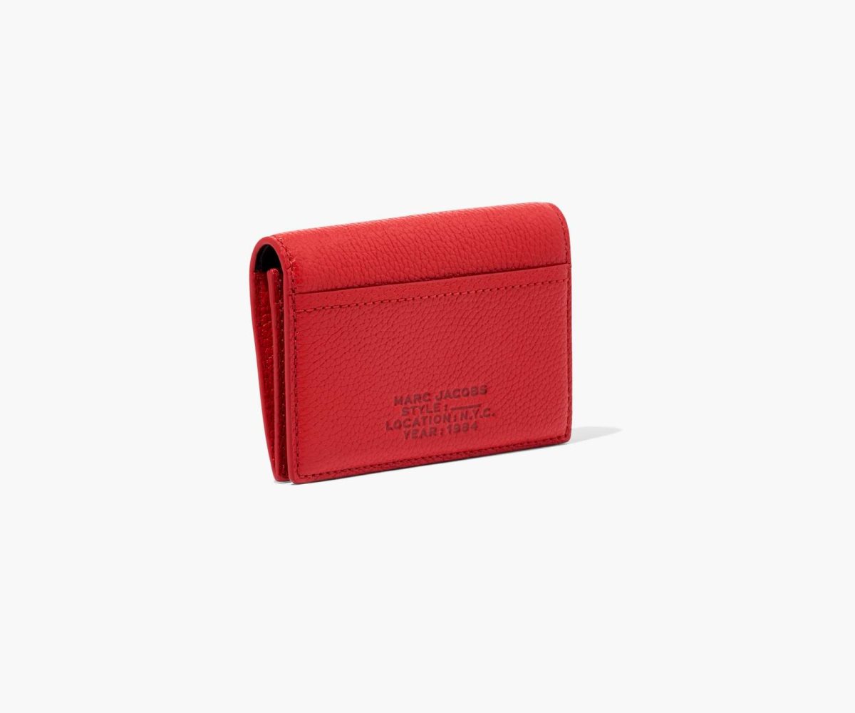 Marc Jacobs Leather Small Bifold Wallet True Red | 3071JRTON