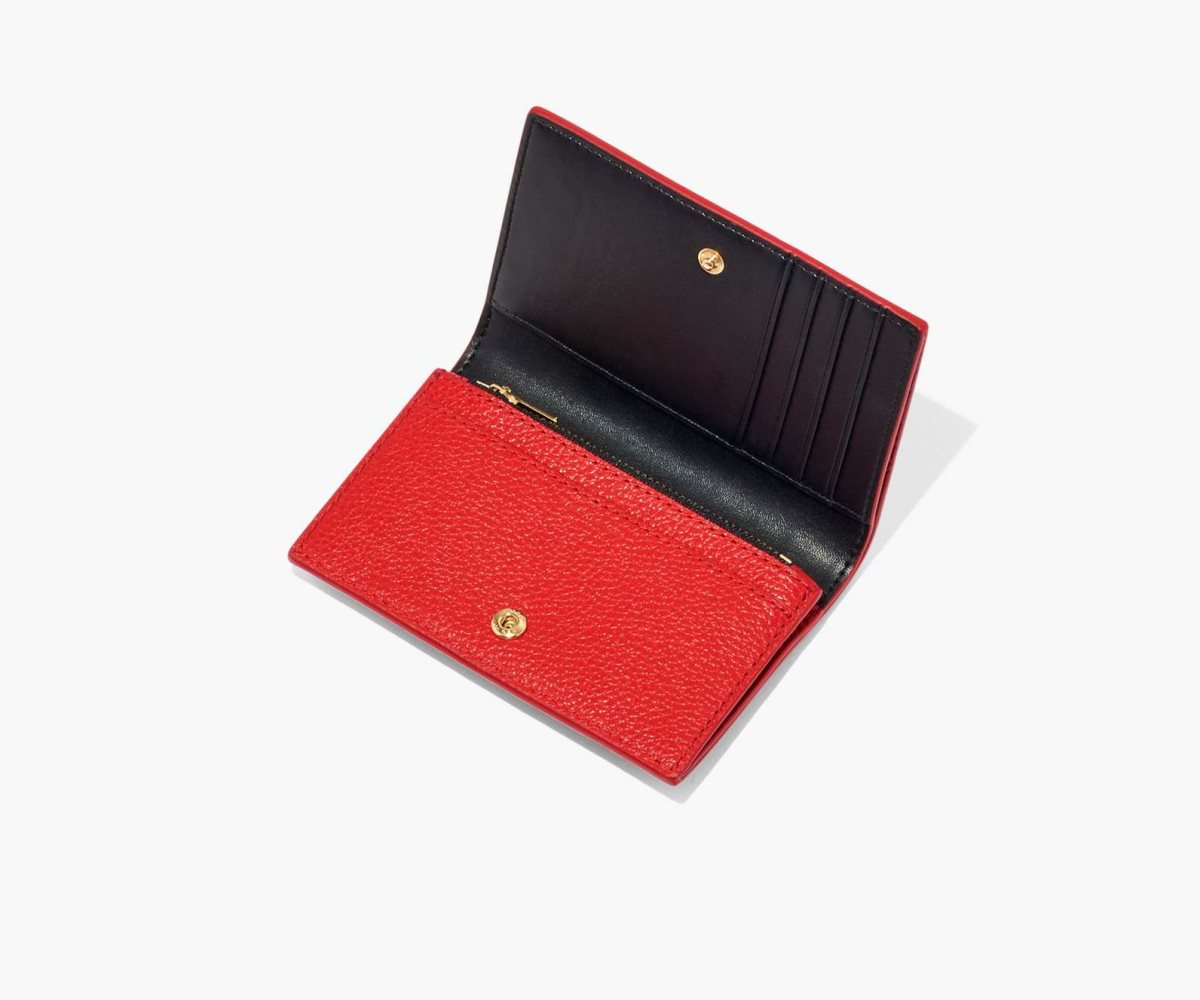 Marc Jacobs Leather Small Bifold Wallet True Red | 3071JRTON