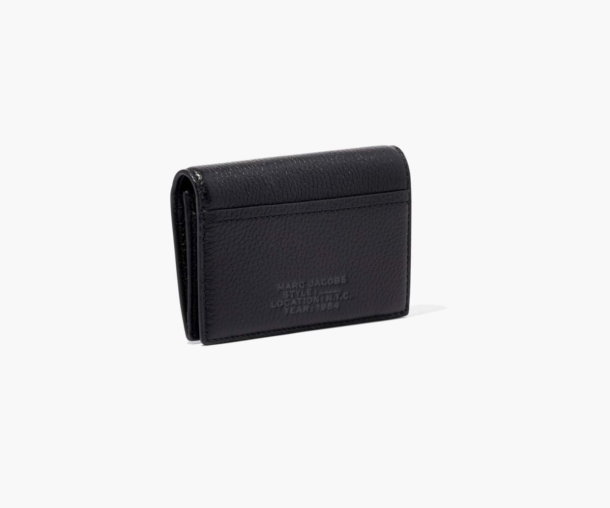 Marc Jacobs Leather Small Bifold Wallet Black | 6495HNVMG