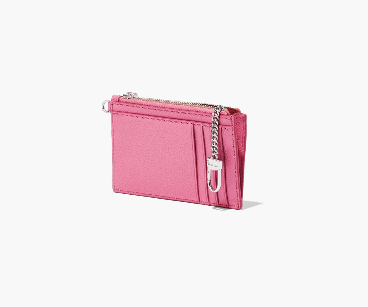 Marc Jacobs Leather Top Zip Wristlet Candy Pink | 2569GSWMU